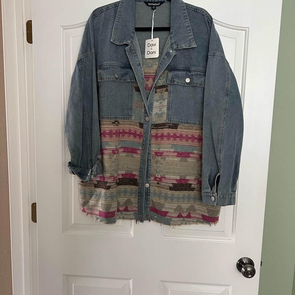 Davi & Dani Light Blue Denim Jacket. JUST REDUCED!!!
